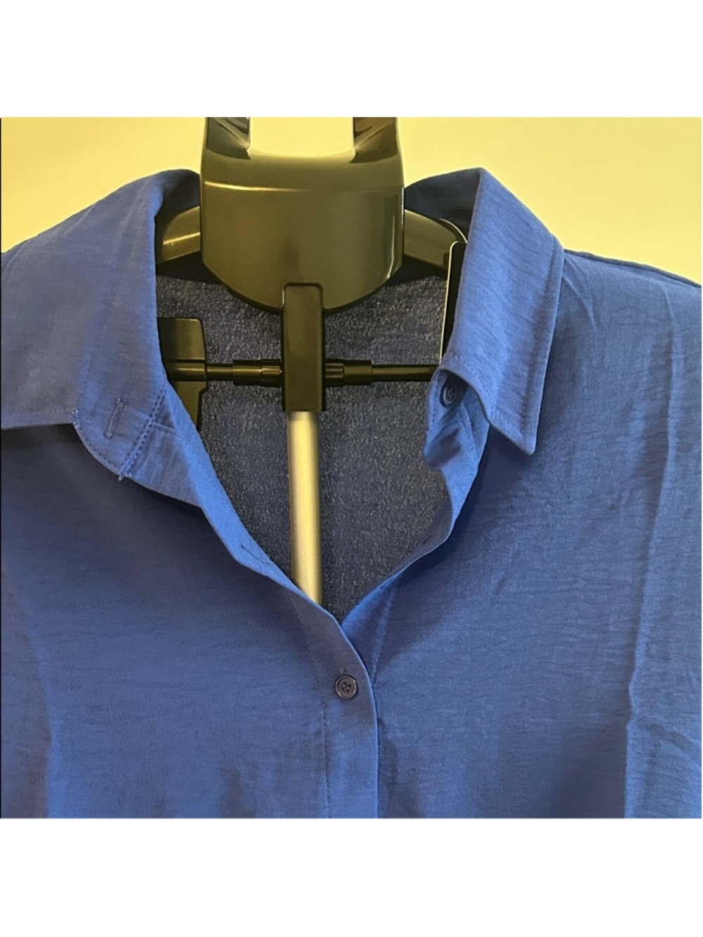 Chic Cobalt Blue Button-Down Shirt - Picture 3 of 5